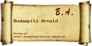 Budaspitz Arnold névjegykártya